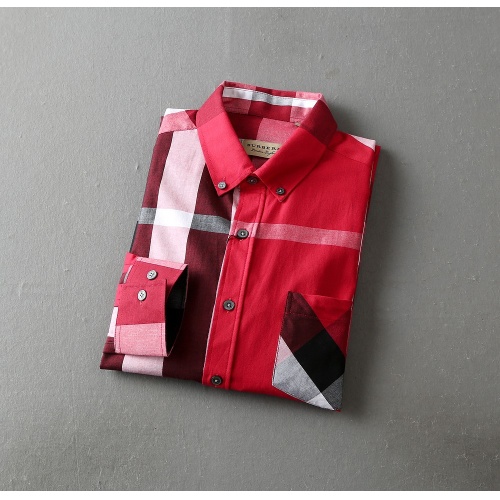 Replica Burberry Shirts Long Sleeved For Men #1052167 $39.00 USD for Wholesale