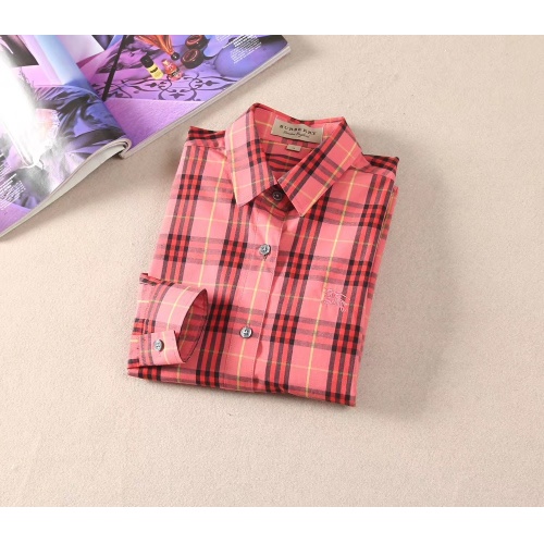 Replica Burberry Shirts Long Sleeved For Women #1052236 $38.00 USD for Wholesale