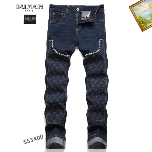 Replica Balmain Jeans For Men #1052300, $48.00 USD, [ITEM#1052300], Replica Balmain Jeans outlet from China