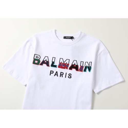 Replica Balmain T-Shirts Short Sleeved For Men #1053532 $25.00 USD for Wholesale