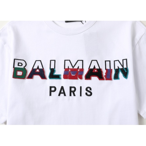 Replica Balmain T-Shirts Short Sleeved For Men #1053532 $25.00 USD for Wholesale