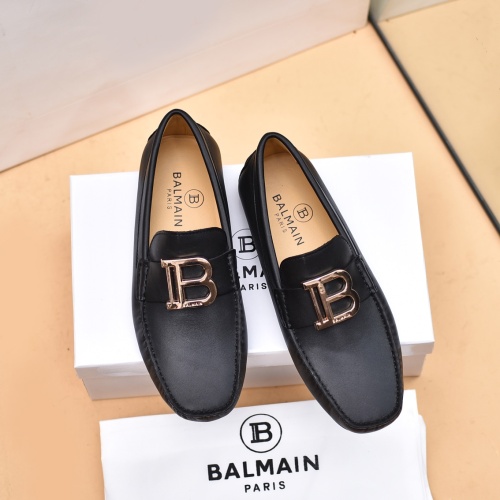 Replica Balmain Leather Shoes For Men #1059359 $80.00 USD for Wholesale