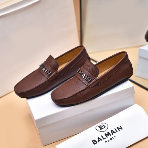 Replica Balmain Leather Shoes For Men #1059366, $80.00 USD, [ITEM#1059366], Replica Balmain Leather Shoes outlet from China