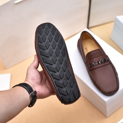 Replica Balmain Leather Shoes For Men #1059366 $80.00 USD for Wholesale