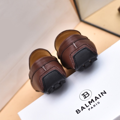 Replica Balmain Leather Shoes For Men #1059366 $80.00 USD for Wholesale