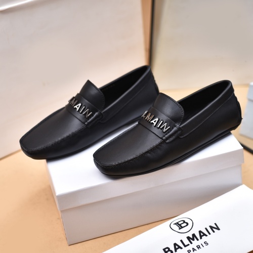 Replica Balmain Leather Shoes For Men #1059371, $80.00 USD, [ITEM#1059371], Replica Balmain Leather Shoes outlet from China