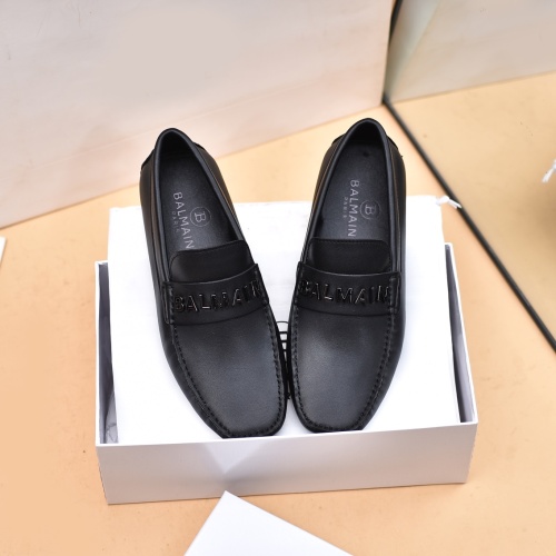 Replica Balmain Leather Shoes For Men #1059371 $80.00 USD for Wholesale