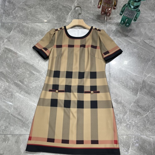 Replica Burberry Dresses Short Sleeved For Women #1061450 $85.00 USD for Wholesale