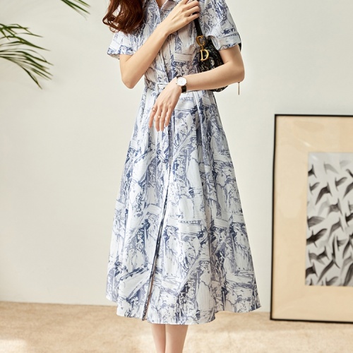 Replica Valentino Dresses Short Sleeved For Women #1061452 $96.00 USD for Wholesale
