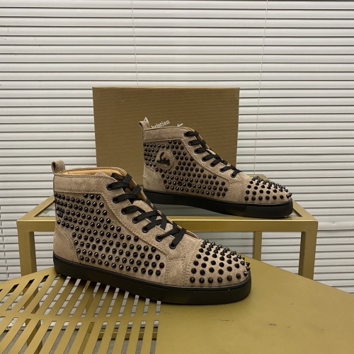 Replica Christian Louboutin High Top Shoes For Men #1065346, $98.00 USD, [ITEM#1065346], Replica Christian Louboutin High Top Shoes outlet from China