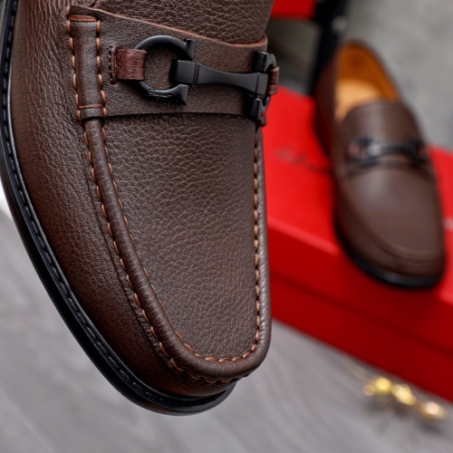 Replica Salvatore Ferragamo Leather Shoes For Men #1066142 $100.00 USD for Wholesale