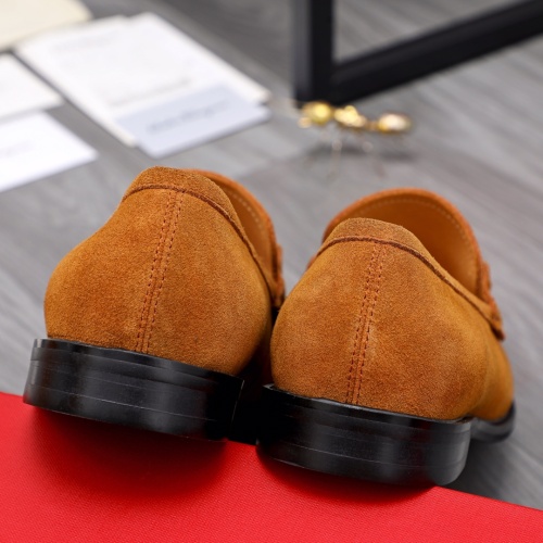 Replica Salvatore Ferragamo Leather Shoes For Men #1066154 $100.00 USD for Wholesale