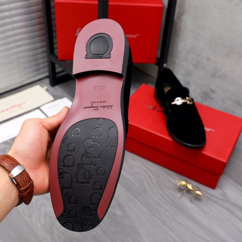 Replica Salvatore Ferragamo Leather Shoes For Men #1066155 $100.00 USD for Wholesale
