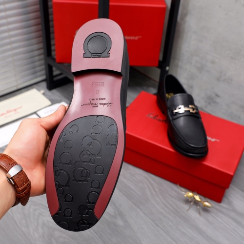 Replica Salvatore Ferragamo Leather Shoes For Men #1066157 $100.00 USD for Wholesale