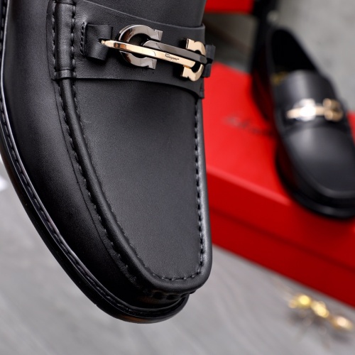 Replica Salvatore Ferragamo Leather Shoes For Men #1066158 $100.00 USD for Wholesale
