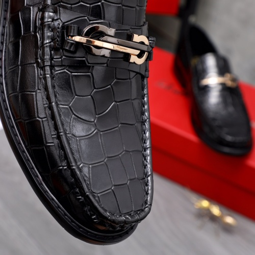 Replica Salvatore Ferragamo Leather Shoes For Men #1066161 $100.00 USD for Wholesale