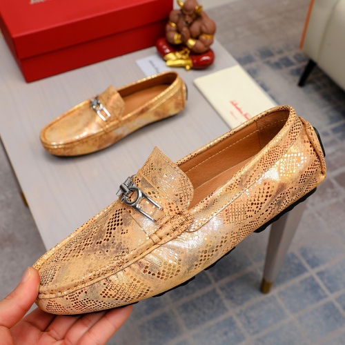 Replica Salvatore Ferragamo Leather Shoes For Men #1066868 $68.00 USD for Wholesale