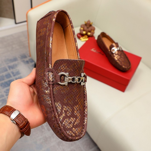 Replica Salvatore Ferragamo Leather Shoes For Men #1066869 $68.00 USD for Wholesale