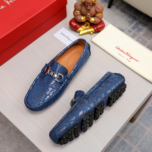 Replica Salvatore Ferragamo Leather Shoes For Men #1066870 $68.00 USD for Wholesale