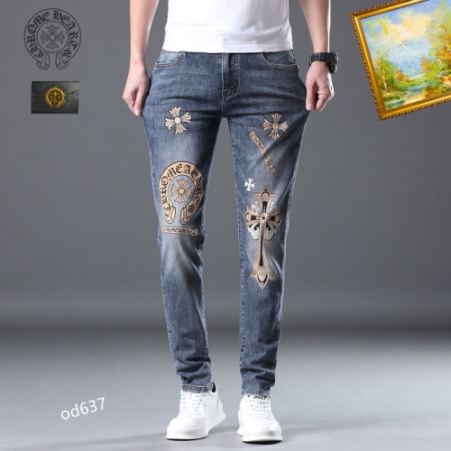 Replica Chrome Hearts Jeans For Men #1067022 $48.00 USD for Wholesale
