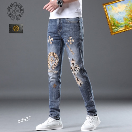 Replica Chrome Hearts Jeans For Men #1067022 $48.00 USD for Wholesale