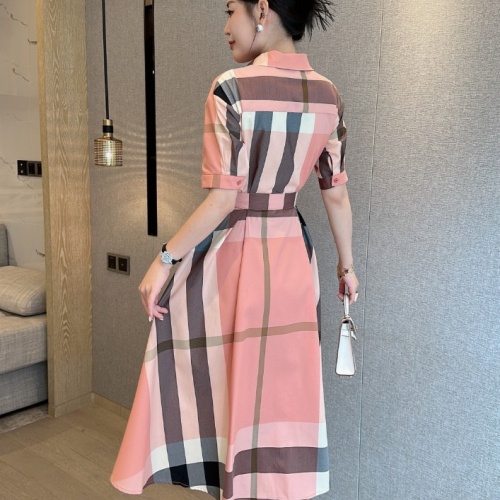 Replica Burberry Dresses Short Sleeved For Women #1067358 $98.00 USD for Wholesale