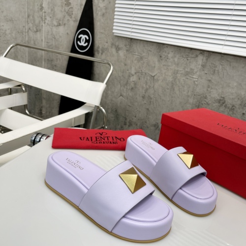 Replica Valentino Slippers For Women #1067613 $80.00 USD for Wholesale