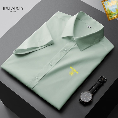 Replica Balmain Shirts Short Sleeved For Men #1069334, $38.00 USD, [ITEM#1069334], Replica Balmain Shirts outlet from China