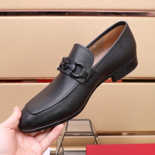 Replica Salvatore Ferragamo Leather Shoes For Men #1070444 $125.00 USD for Wholesale