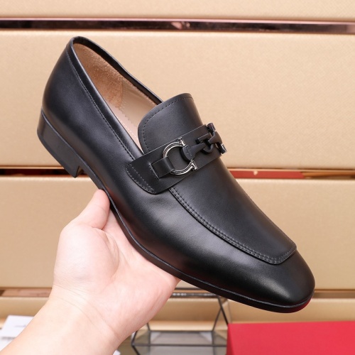 Replica Salvatore Ferragamo Leather Shoes For Men #1070445 $125.00 USD for Wholesale