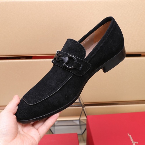 Replica Salvatore Ferragamo Leather Shoes For Men #1070447 $125.00 USD for Wholesale