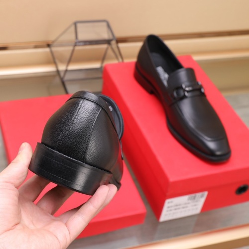 Replica Salvatore Ferragamo Leather Shoes For Men #1070454 $88.00 USD for Wholesale