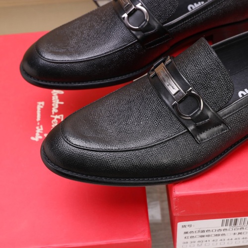 Replica Salvatore Ferragamo Leather Shoes For Men #1070459 $88.00 USD for Wholesale