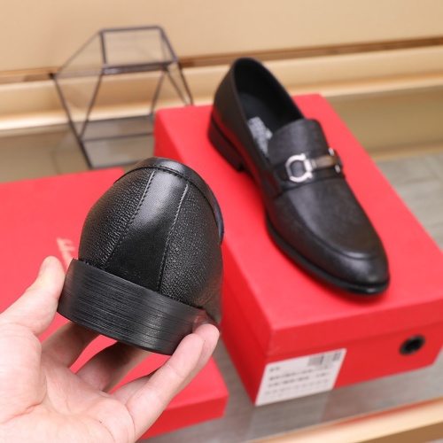 Replica Salvatore Ferragamo Leather Shoes For Men #1070459 $88.00 USD for Wholesale