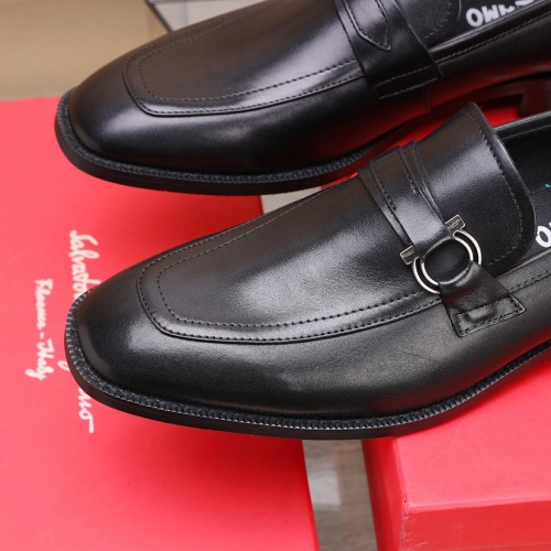 Replica Salvatore Ferragamo Leather Shoes For Men #1070460 $88.00 USD for Wholesale