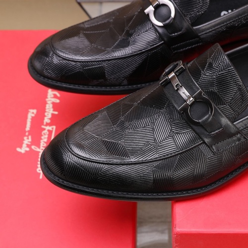Replica Salvatore Ferragamo Leather Shoes For Men #1070461 $88.00 USD for Wholesale