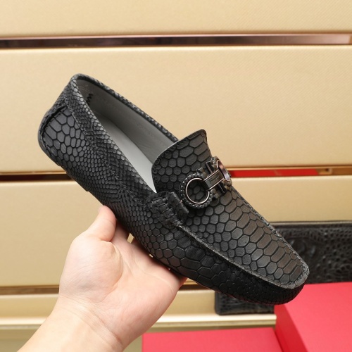 Replica Salvatore Ferragamo Leather Shoes For Men #1070463 $102.00 USD for Wholesale
