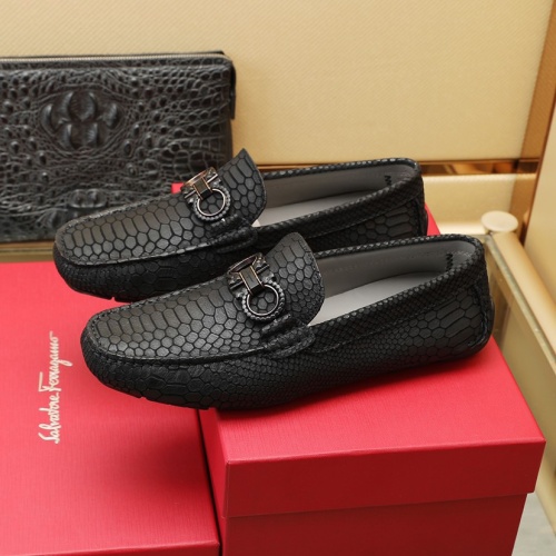Replica Salvatore Ferragamo Leather Shoes For Men #1070463 $102.00 USD for Wholesale