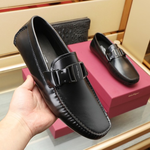Replica Salvatore Ferragamo Leather Shoes For Men #1070466 $130.00 USD for Wholesale