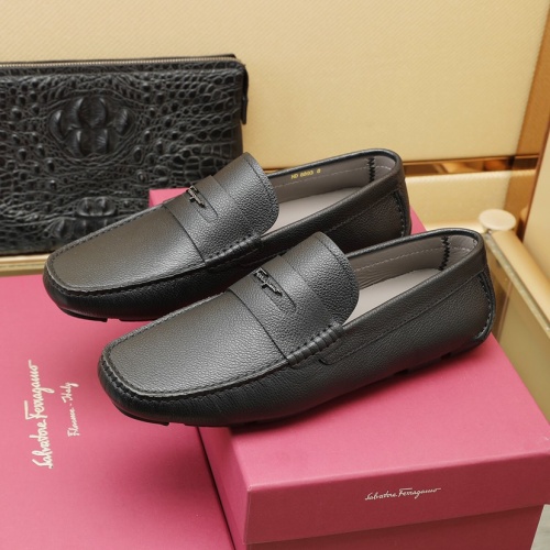 Replica Salvatore Ferragamo Leather Shoes For Men #1070469 $130.00 USD for Wholesale
