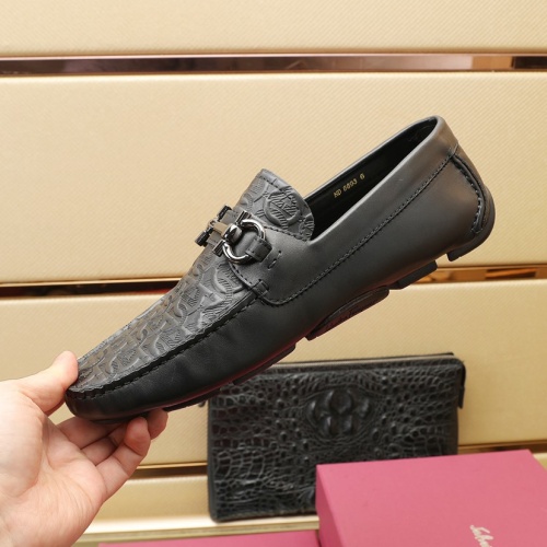 Replica Salvatore Ferragamo Leather Shoes For Men #1070470 $130.00 USD for Wholesale