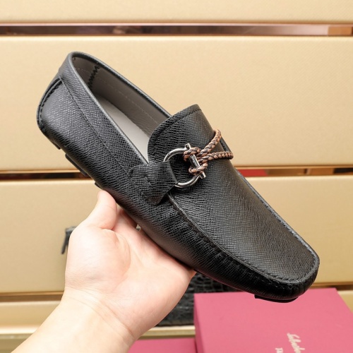 Replica Salvatore Ferragamo Leather Shoes For Men #1070473 $130.00 USD for Wholesale
