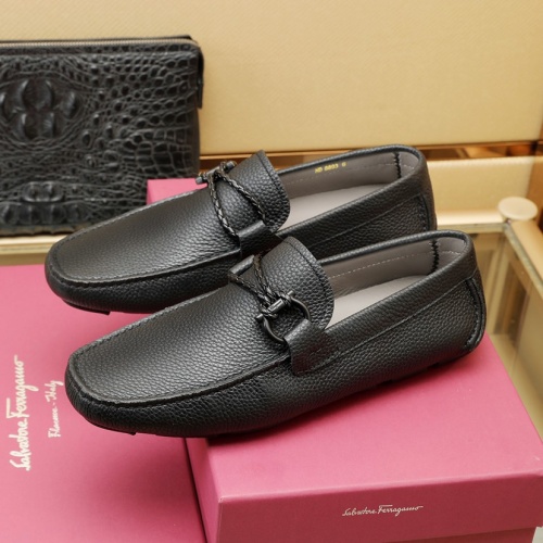 Replica Salvatore Ferragamo Leather Shoes For Men #1070474 $130.00 USD for Wholesale