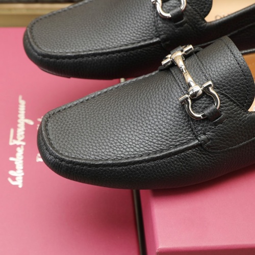 Replica Salvatore Ferragamo Leather Shoes For Men #1070477 $130.00 USD for Wholesale