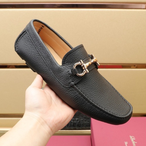 Replica Salvatore Ferragamo Leather Shoes For Men #1070478 $130.00 USD for Wholesale