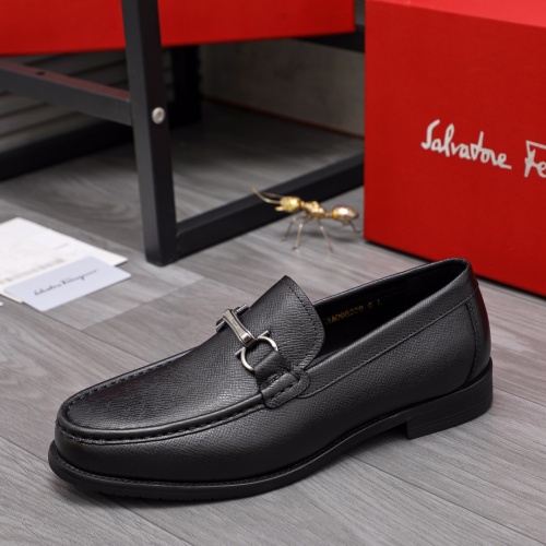 Replica Salvatore Ferragamo Leather Shoes For Men #1070665 $82.00 USD for Wholesale