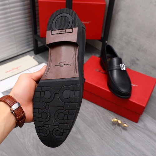 Replica Salvatore Ferragamo Leather Shoes For Men #1070666 $82.00 USD for Wholesale