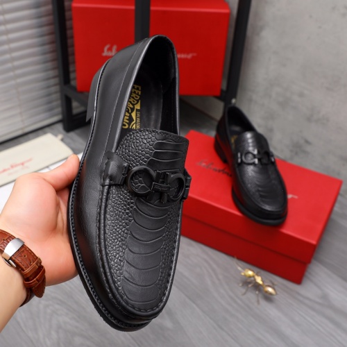 Replica Salvatore Ferragamo Leather Shoes For Men #1070667 $82.00 USD for Wholesale