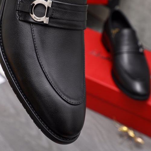 Replica Salvatore Ferragamo Leather Shoes For Men #1070670 $82.00 USD for Wholesale