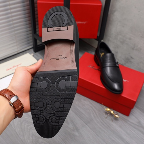 Replica Salvatore Ferragamo Leather Shoes For Men #1070670 $82.00 USD for Wholesale